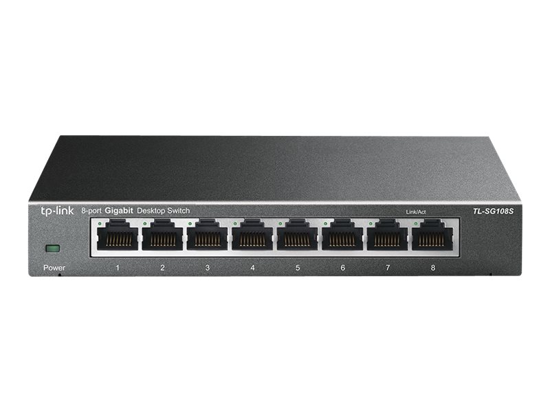 TP-Link TL-SG108S - Commutateur - 8 x 10/100/1000 - de bureau - TL-SG108S - Concentrateurs et commutateurs gigabit