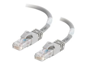 C2G Cat6 Booted Unshielded (UTP) Network Patch Cable - Cordon de raccordement - RJ-45 (M) pour RJ-45 (M) - 1 m - UTP - CAT 6 - moulé, sans crochet, bloqué - gris - 83366 - Câbles de raccordement