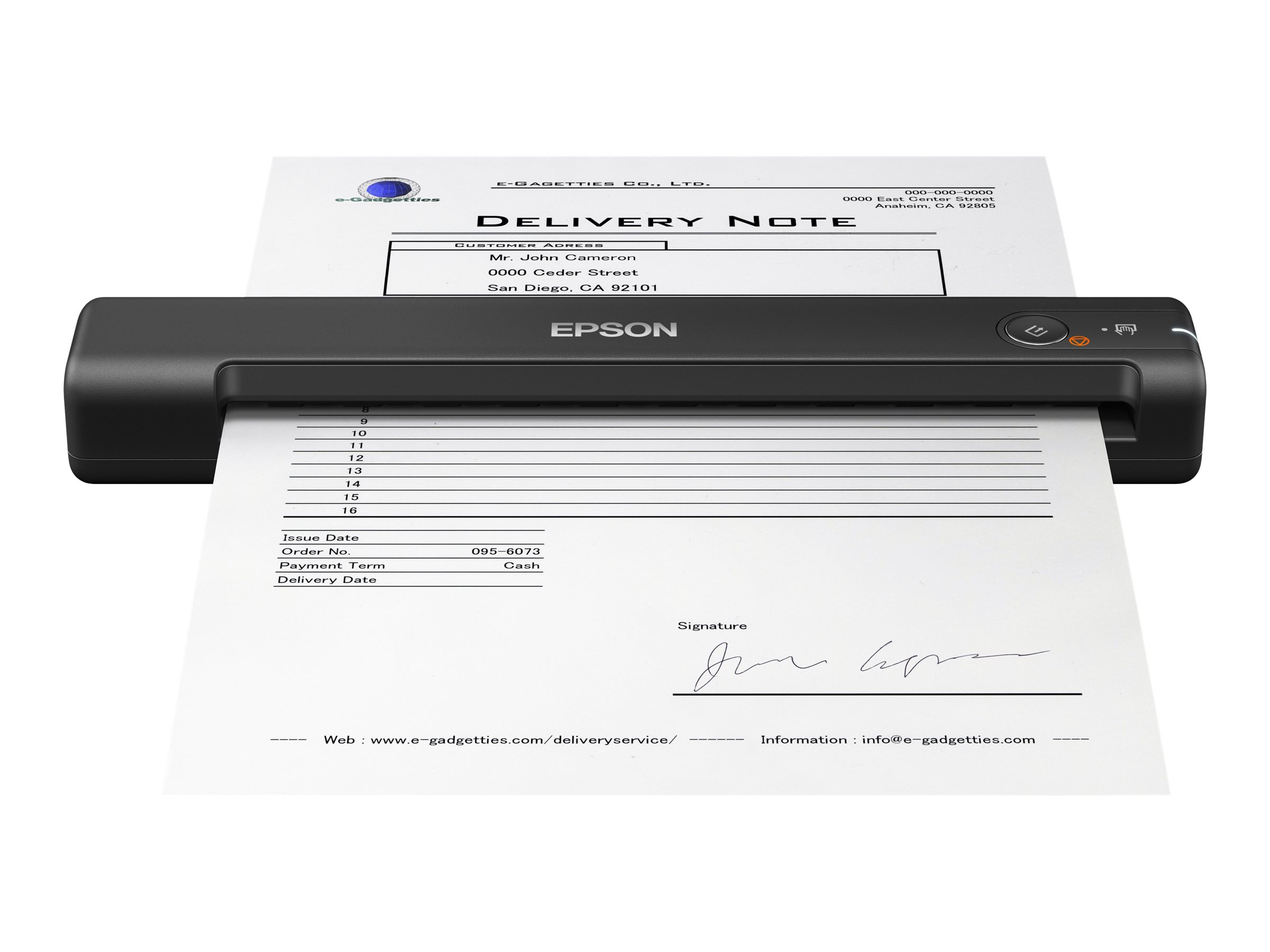 Epson WorkForce ES-50 - Scanner à feuilles - Capteur d'images de contact (CIS) - A4 - 600 dpi x 600 dpi - jusqu'à 300 pages par jour - USB 2.0 - B11B252401 - Scanneurs de documents