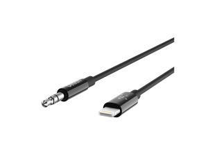 Belkin - Câble Lightning vers jack pour casque - Lightning mâle pour mini-phone stereo 3.5 mm mâle - 91.4 cm - noir - AV10172BT03-BLK - Câbles spéciaux