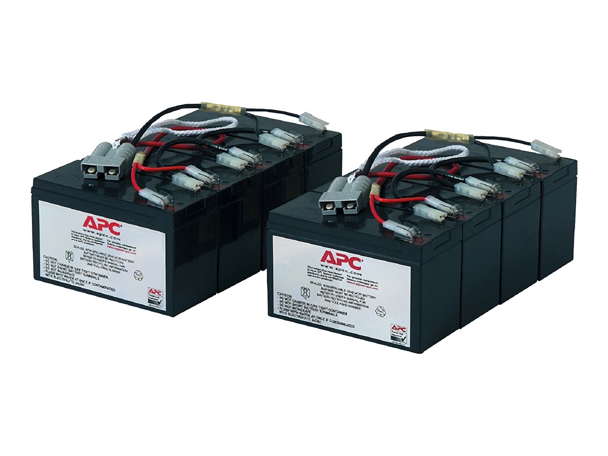 Cartouche de batterie de rechange APC #12 - Batterie d'onduleur - 2 x batterie - Acide de plomb - noir - pour P/N: DL5000RMT5U, SU3000R3IX160, SU5000R5TBX114, SU5000R5TBXFMR, SU5000R5XLT-TF3 - RBC12 - Batteries UPS