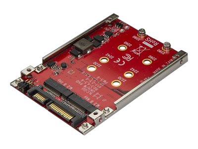 StarTech.com Adaptateur pour deux disques SSD M.2 vers SATA - Convertisseur disque NGFF vers SATA dans baie de 2,5" - RAID - Contrôleur de stockage (RAID) - M.2 - M.2 Card - RAID RAID 0, 1, JBOD, BIG - SATA 6Gb/s - rouge - S322M225R - Adaptateurs de stockage