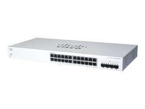 Cisco Business 220 Series CBS220-24T-4X - Commutateur - intelligent - 24 x 10/100/1000 + 4 x SFP+ 10 Go (liaison montante) - Montable sur rack - CBS220-24T-4X-EU - Concentrateurs et commutateurs gigabit