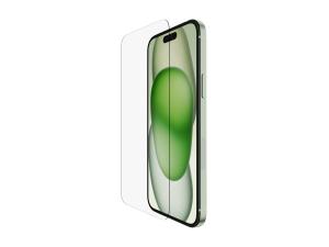 Belkin - Protection d'écran pour téléphone portable - verre trempé, traité - verre - pour Apple iPhone 15 Plus - OVA136ZZ - Accessoires pour téléphone portable