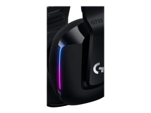 Logitech G G733 LIGHTSPEED Wireless RGB Gaming Headset - Micro-casque - circum-aural - 2,4 GHz - sans fil - noir - 981-000864 - Écouteurs