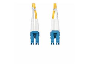 StarTech.com 5m (16.4ft) LC to LC (UPC) OS2 Single Mode Duplex Fiber Optic Cable, 9/125µm, Laser Optimized, 10G, Bend Insensitive, Low Insertion Loss - LSZH Fiber Patch Cord (SMDOS2LCLC5M) - Cordon de raccordement - mode unique LC/UPC (M) pour mode unique LC/UPC (M) - 5 m - 2 mm - fibre optique - duplex - 9 / 125 micromètres - OS1/OS2 - sans halogène, passif - jaune - SMDOS2LCLC5M - Câblesenfibres