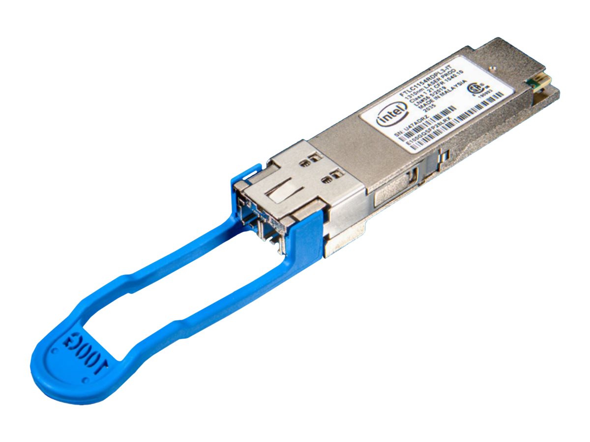 Intel - Module émetteur-récepteur QSFP28 - 100GbE - 100GBase-LR4 - jusqu'à 10 km - 1294.53-1296.59 nm / 1299.02-1301.09 nm / 1303.54-1305.63 nm / 1308.09-1310.19 nm - E100GQSFP28LRX - Transmetteurs optiques