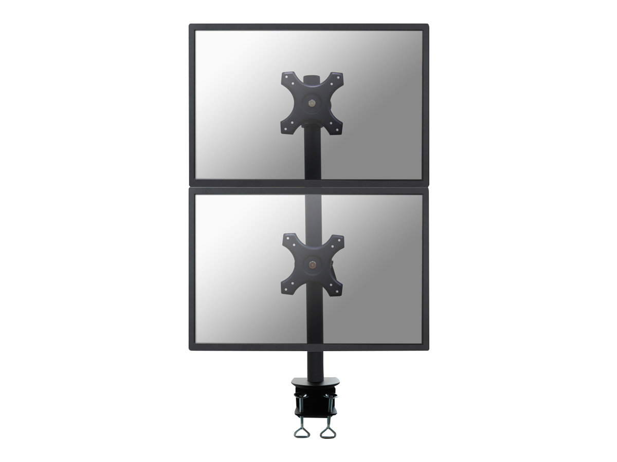 Neomounts FPMA-D700DV - Kit de montage - pleine action - pour 2 écrans LCD - noir - Taille d'écran : 10"-27" - pinces montables, montrable sur bureau - FPMA-D700DV - Accessoires pour écran