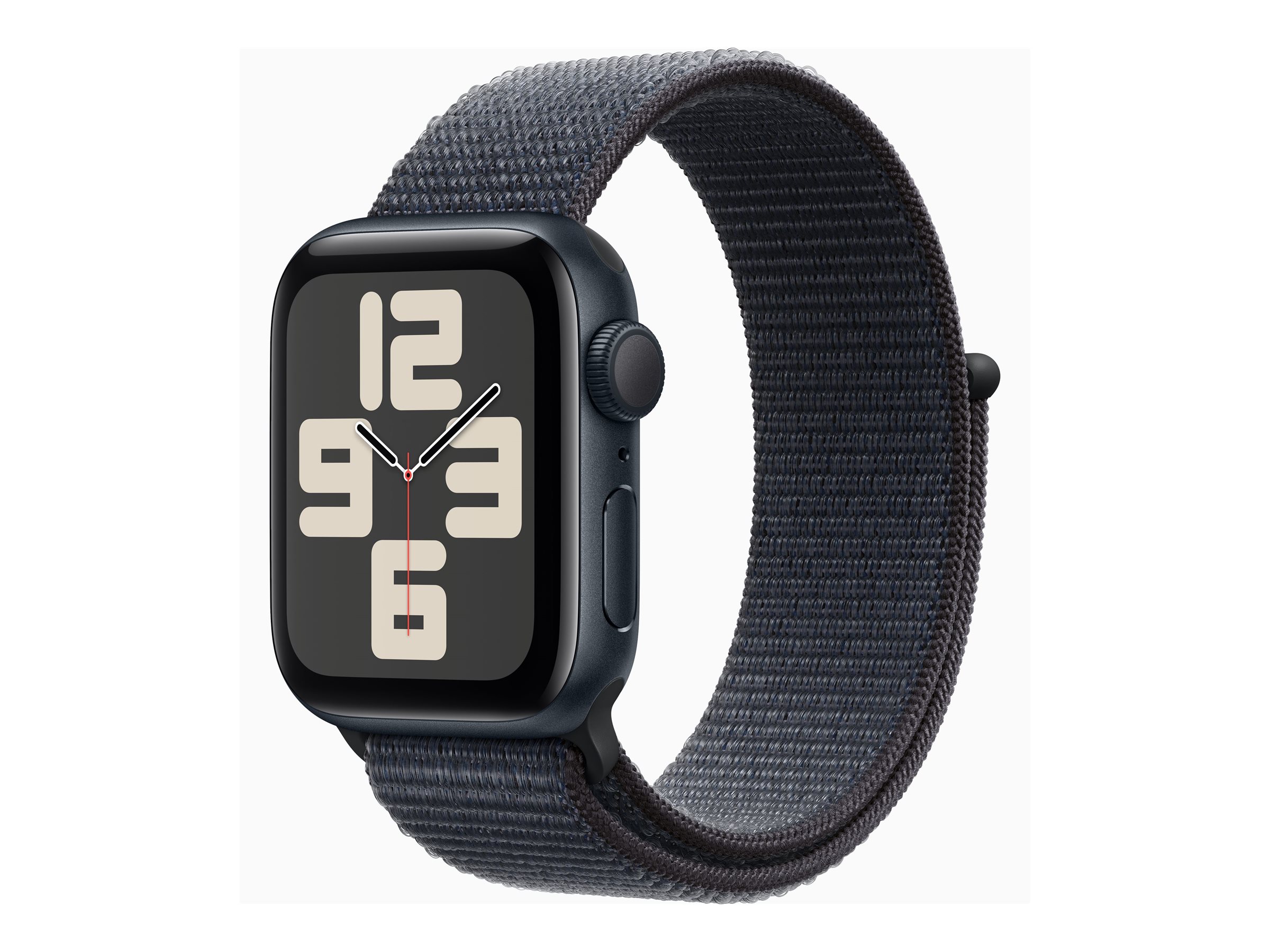 Apple Watch SE (GPS) - 2e génération - 40 mm - aluminium minuit - montre intelligente avec boucle sport - deux couches de matières textiles tissées - encre - taille du poignet : 130-200 mm - 32 Go - Wi-Fi 4, Bluetooth - 26.4 g - MXEA3QF/A - Montres intelligentes