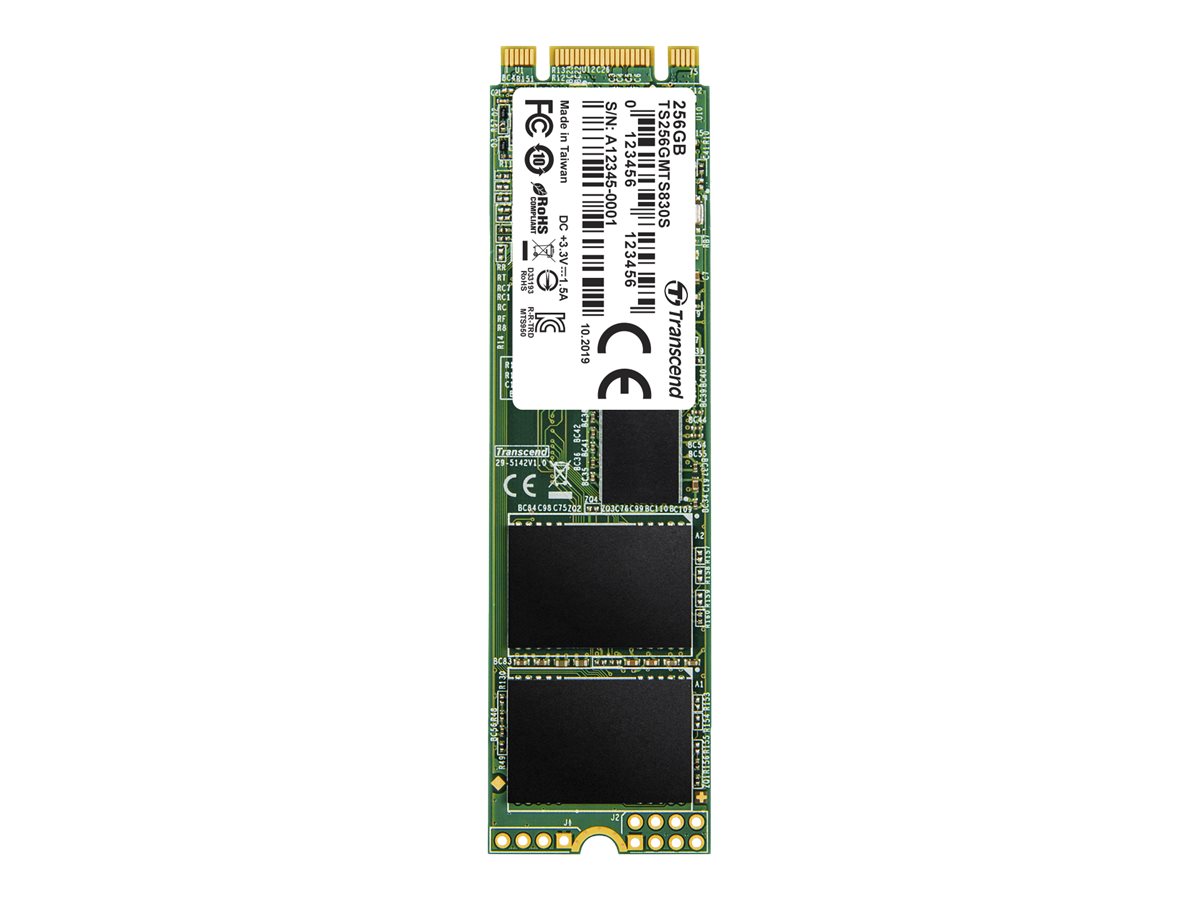 Transcend MTS830S - SSD - 256 Go - interne - M.2 2280 - SATA 6Gb/s - TS256GMTS830S - Disques SSD