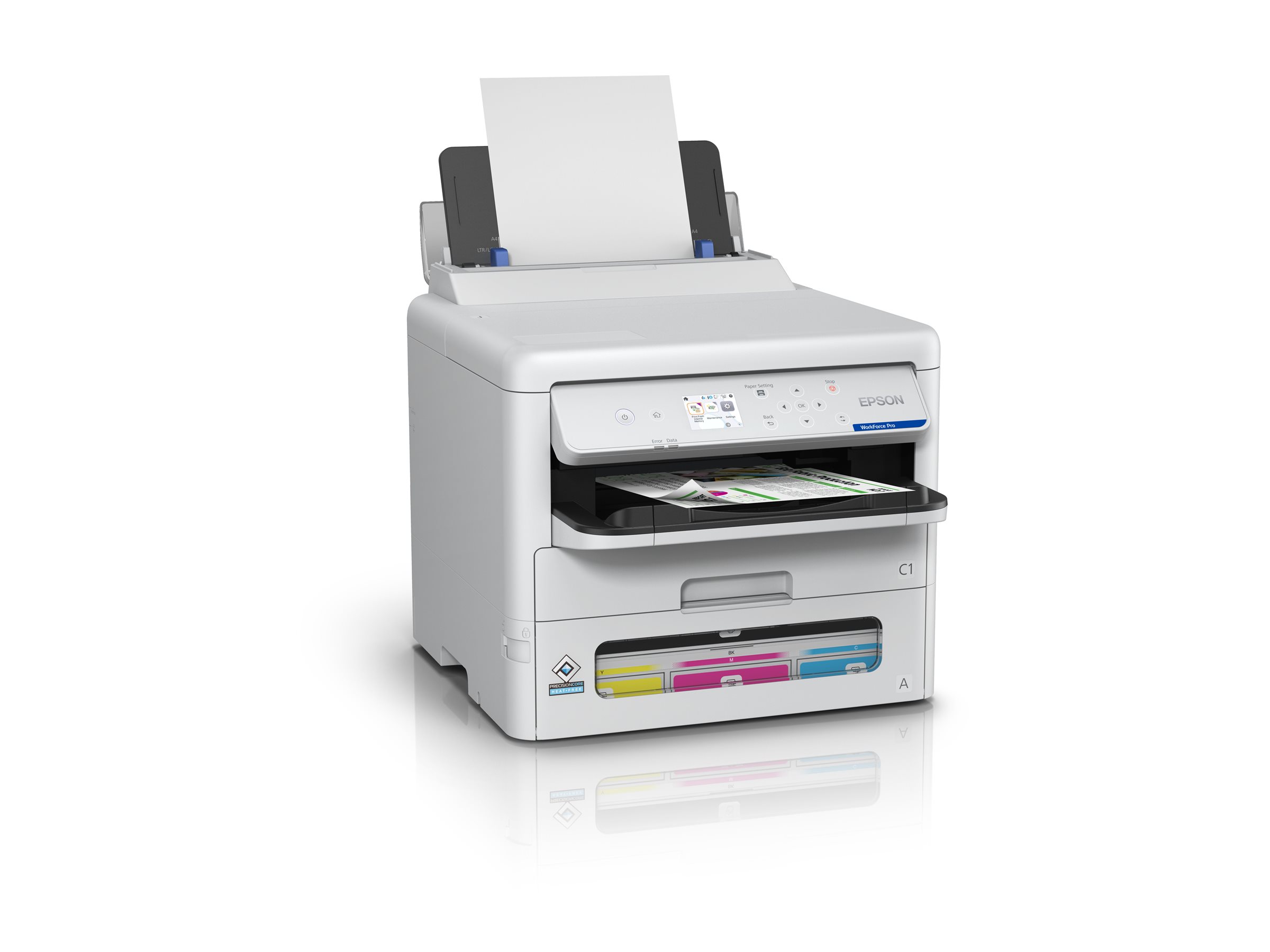 Epson WorkForce Pro EP-C800RDW - Imprimante - couleur - Recto-verso - jet d'encre - A4/Legal - 4 800 x 1 200 ppp - jusqu'à 25 ppm (mono)/jusqu'à 25 ppm (couleur) - capacité : 330 feuilles - USB 2.0, Gigabit LAN, Wi-Fi(ac) - C11CK21401 - Imprimantes jet d'encre