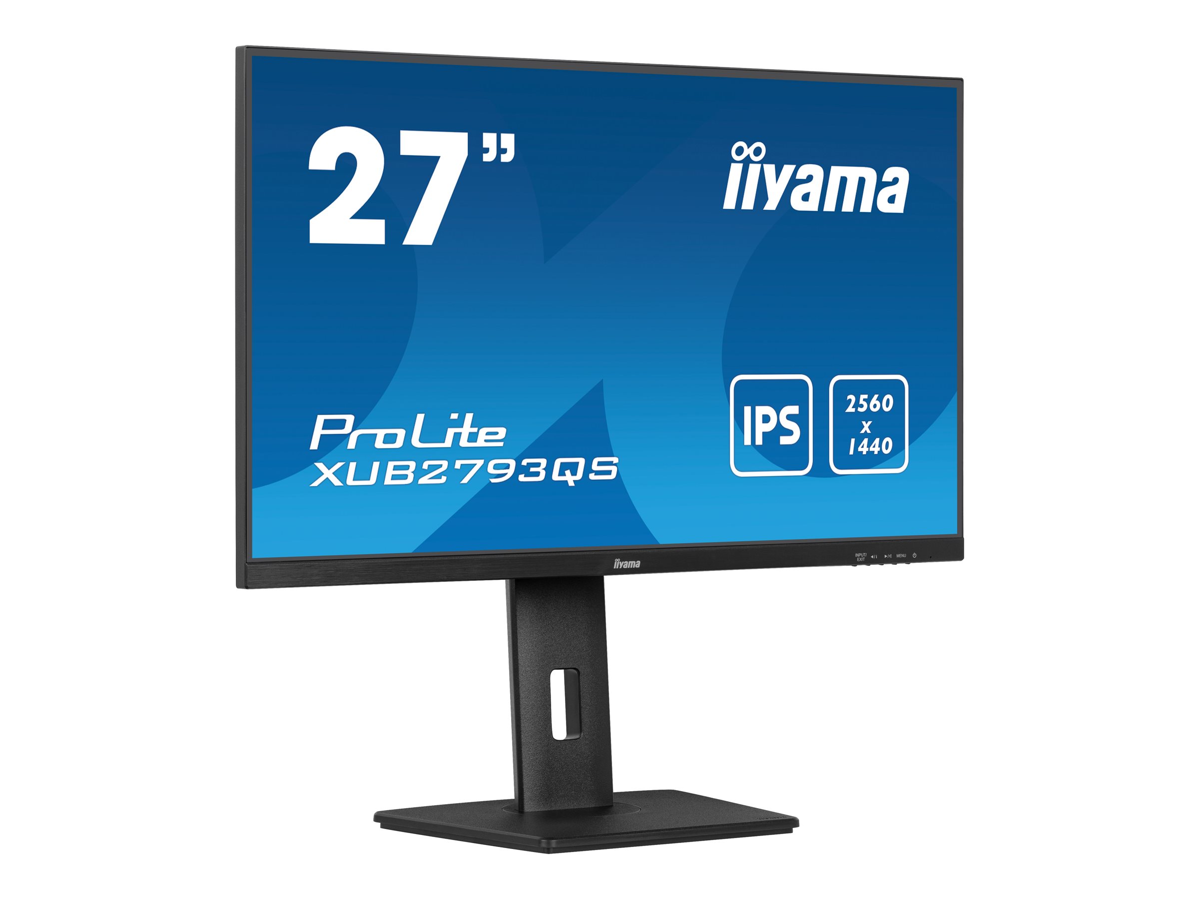 iiyama ProLite XUB2793QS-B6 - Écran LED - 27" - 2560 x 1440 QHD @ 100 Hz - IPS - 250 cd/m² - 1300:1 - 1 ms - HDMI, DisplayPort - haut-parleurs - noir, mat - XUB2793QS-B6 - Écrans d'ordinateur