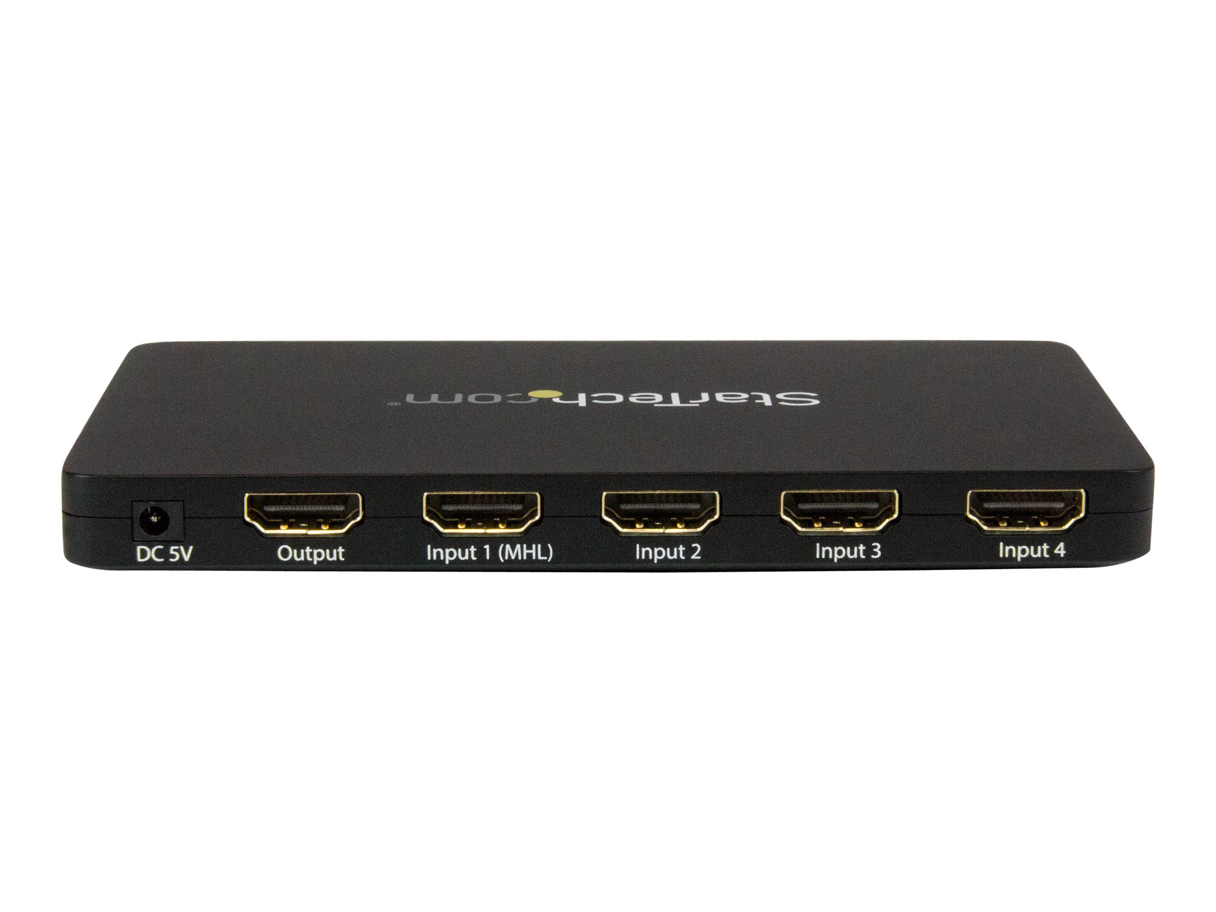 StarTech.com Switch vidéo HDMI automatique à 4 ports avec boîtier en aluminium et support MHL - Commutateur HDMI 4x1 - 4K 30Hz - Commutateur vidéo/audio - 4 x HDMI - de bureau - AC 100/230 V - pour P/N: SVA5M3NEUA - VS421HD4K - Commutateurs audio et vidéo