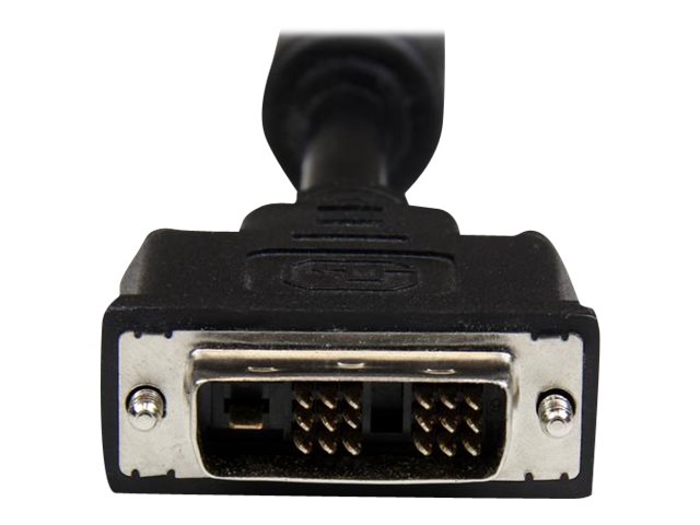 StarTech.com Câble DVI-D Single Link de 1m - Cordon vidéo DVI vers DVI pour écran / moniteur numérique - Mâle / Mâle - 1920x1200 - Noir - Câble DVI - liaison simple - DVI-D (M) pour DVI-D (M) - 1 m - moulé, vis moletées - noir - DVIDSMM1M - Câbles pour périphérique