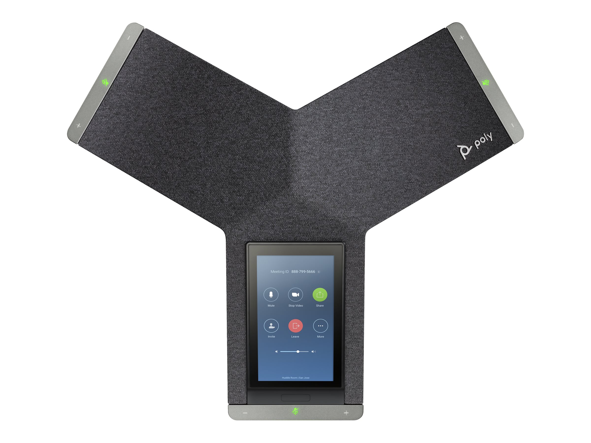 Poly Trio C60 NR - Téléphone VoIP de conférence - avec Interface Bluetooth avec ID d'appelant/appel en instance - IEEE 802.11a/b/g/n (Wi-Fi) / Bluetooth 4.2 - à 5 voies capacité d'appel - SIP, SRTP, SDP - 3 lignes - noir - 830A2AA - Téléphones VoIP