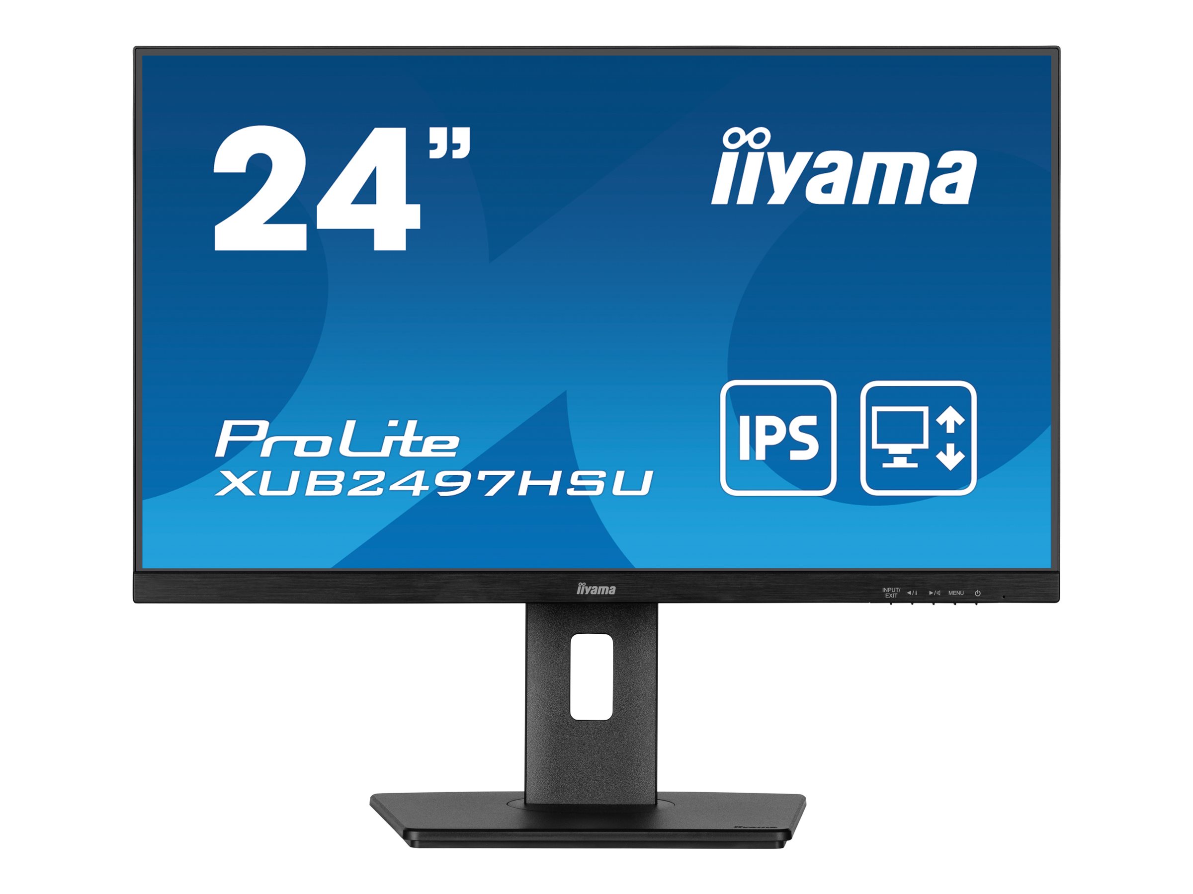 iiyama ProLite XUB2497HSU-B2 - Écran LED - 24" (23.8" visualisable) - 1920 x 1080 Full HD (1080p) @ 100 Hz - IPS - 250 cd/m² - 1300:1 - 1 ms - HDMI, DisplayPort - haut-parleurs - noir mat - XUB2497HSU-B2 - Écrans d'ordinateur