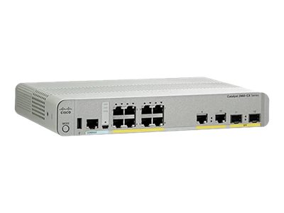 Cisco Catalyst 2960CX-8PC-L - Commutateur - Géré - 8 x 10/100/1000 (PoE+) + 2 x SFP + 2 x 10/100/1000 - de bureau, Montable sur rack, Montage sur rail DIN, fixation murale - PoE+ (124 W) - WS-C2960CX-8PC-L - Concentrateurs et commutateurs gigabit