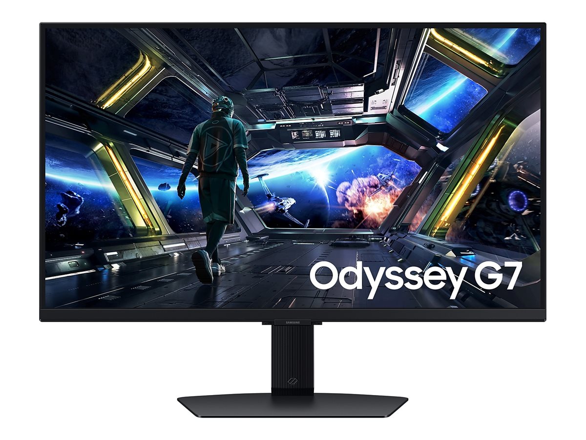 Samsung Odyssey G7 S27DG702EU - G70D Series - écran LED - Intelligent - jeux - 27" - 3840 x 2160 4K UHD (2160p) @ 144 Hz - Fast IPS - 350 cd/m² - 1000:1 - DisplayHDR 400 - 1 ms - 2xHDMI, DisplayPort - haut-parleurs - noir - LS27DG702EUXEN - Écrans d'ordinateur