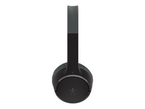 Belkin SoundForm Mini - Écouteurs avec micro - sur-oreille - Bluetooth - sans fil - jack 3,5mm - noir - AUD002BTBK - Écouteurs