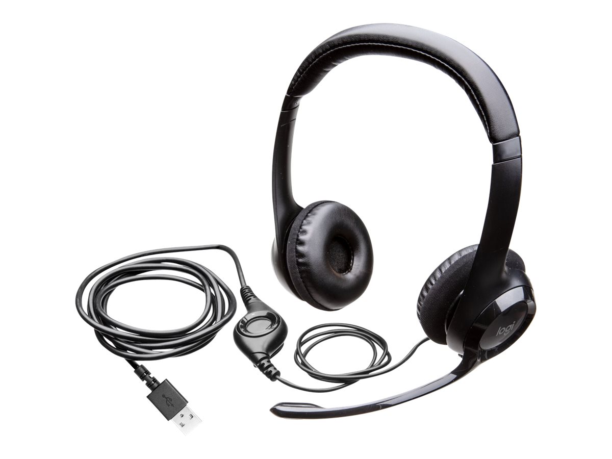Casque USB Logitech H390 - Micro-casque - circum-aural - filaire - 981-000406 - Écouteurs