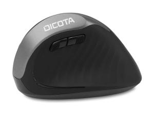DICOTA Relax - Souris - ergonomique - pour droitiers - 5 boutons - sans fil - récepteur sans fil USB - noir - D31981 - Souris