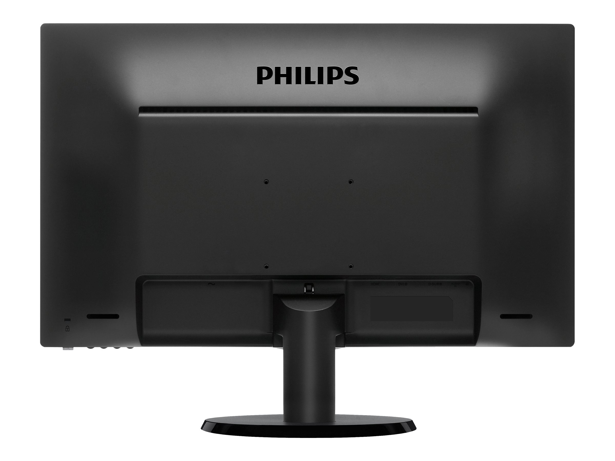 Philips V-line 243V5QHABA - Écran LED - 23.6" - 1920 x 1080 Full HD (1080p) @ 60 Hz - MVA - 250 cd/m² - 3000:1 - 8 ms - HDMI, DVI-D, VGA - haut-parleurs - noir texturé, ligne de contour noire - 243V5QHABA/00 - Écrans d'ordinateur