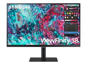 Samsung ViewFinity S8 S27B800TGU - S80TB Series - écran LED - 27" - 3840 x 2160 4K UHD (2160p) @ 60 Hz - IPS - 350 cd/m² - 1000:1 - HDR10 - 5 ms - HDMI, 2xThunderbolt 4 - noir - LS27B800TGUXEN - Écrans d'ordinateur