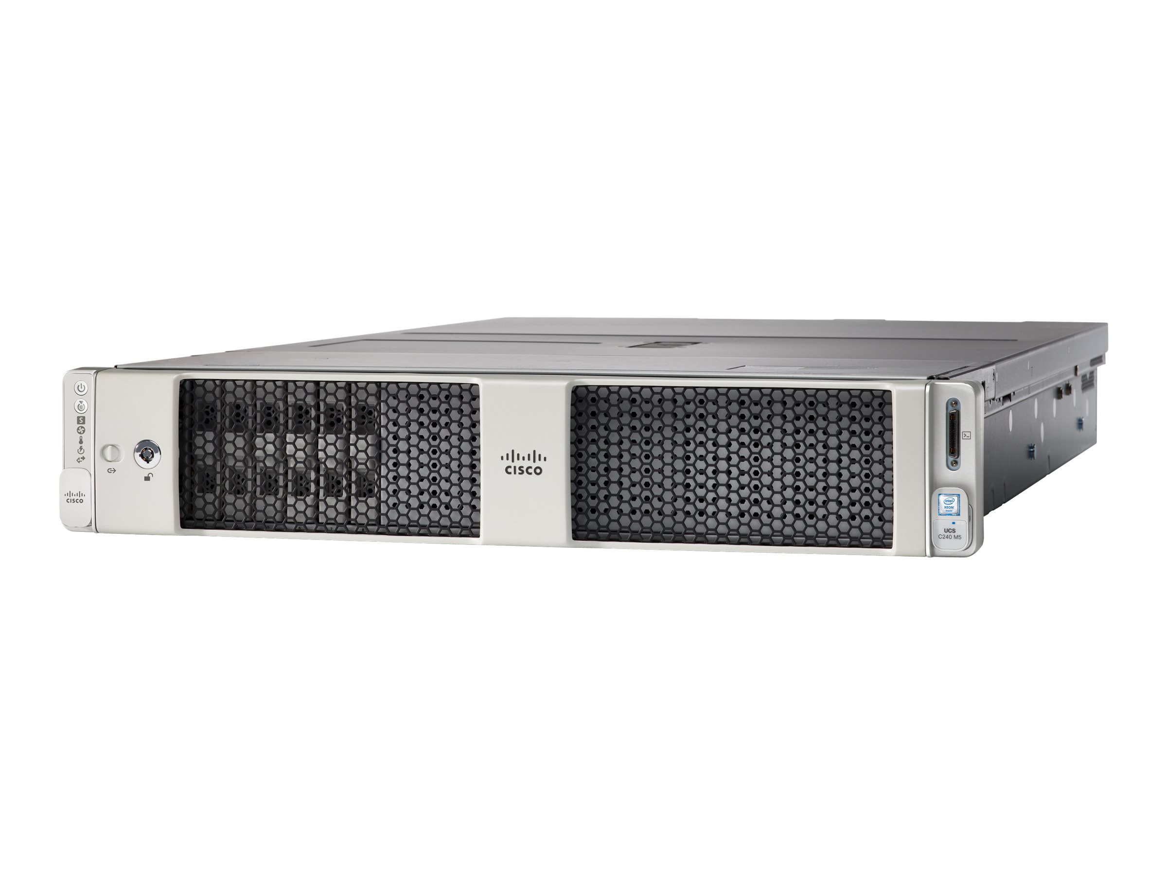 Cisco UCS C240 M5 SFF Rack Server - Serveur - Montable sur rack - 2U - 2 voies - pas de processeur - RAM 0 Go - SATA/SAS - hot-swap 2.5" baie(s) - aucun disque dur - Gigabit Ethernet, 10 Gigabit Ethernet - moniteur : aucun - UCSC-C240-M5SX= - Serveurs rack
