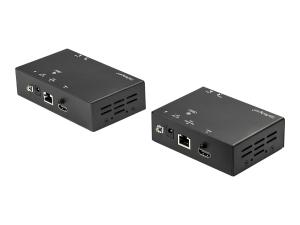StarTech.com Adaptateur HDMI 4K 60 Hz sur Ethernet jusqu'à 70 m avec Power Over Cable - Convertisseur HDMI 1080p RJ45 jusqu'à 100 m - Rallonge vidéo/audio/infrarouge - HDMI - plus de CAT 5e/6 - jusqu'à 100 m - Conformité TAA - ST121HDBT20L - Prolongateurs de signal