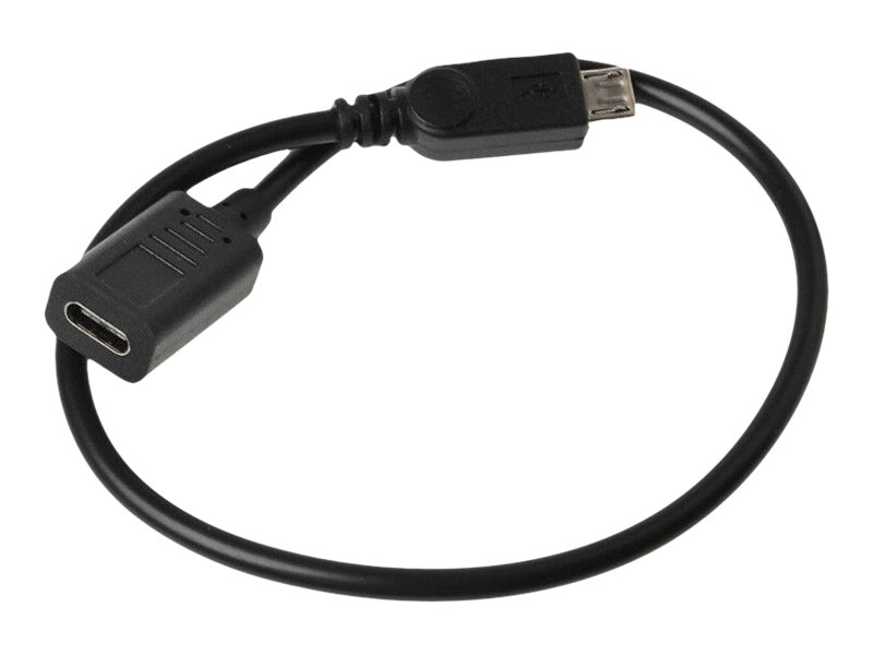 DLH - Adaptateur USB - 24 pin USB-C (F) pour Micro-USB de type B (M) - USB 2.0 - 31 cm - noir - DY-TU4715 - Câbles USB