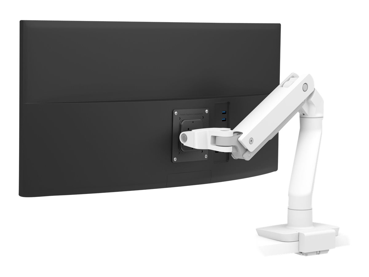 Ergotron HX - Kit de montage (bras articulé, pivot, extension, pince en C à profil bas pour montage sur le dessus de 18-25 mm) - pour Écran LCD - blanc - Taille d'écran : up to 49" - montrable sur bureau - 45-606-216 - Accessoires pour écran