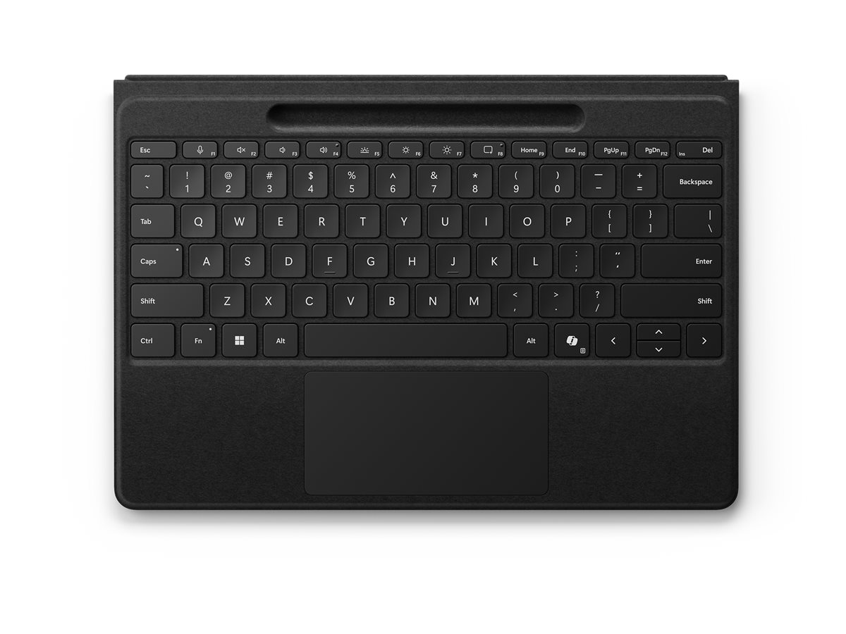 Microsoft Surface Pro Flex Keyboard - Clavier - avec pavé tactile, accéléromètre, plateau de rangement et de chargement du Surface Slim Pen 2 - rétroéclairé - sans fil - Bluetooth LE - AZERTY - Français - noir - ZRA-00005 - Claviers