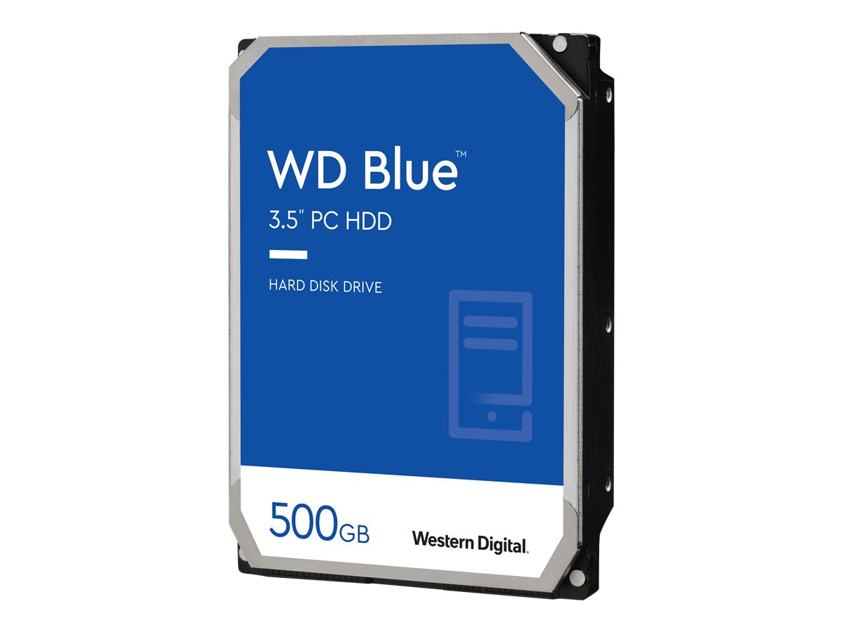 WD Blue WD5000AZLX - Disque dur - 500 Go - interne - 3.5" - SATA 6Gb/s - 7200 tours/min - mémoire tampon : 32 Mo - WD5000AZLX - Disques durs internes