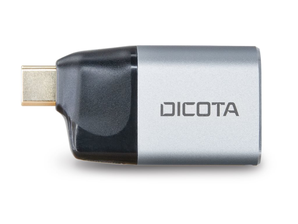 DICOTA - Adaptateur vidéo - 24 pin USB-C mâle pour HDMI, 24 pin USB-C femelle - argent - Alimentation USB (100 W), support pour 4K60Hz - D32047 - Accessoires pour téléviseurs
