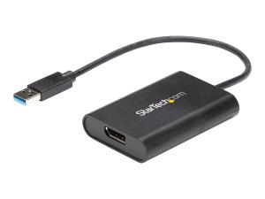 StarTech.com Adaptateur USB 3.0 vers DisplayPort 4K 30Hz - Carte graphique externe USB 3.0 vers DP 4K (USB32DPES2) - Adaptateur DisplayPort - Conformité TAA - USB type A (M) pour DisplayPort (F) - USB 3.0 - 20 cm - support 4K30Hz (3840 x 2160) - noir - USB32DPES2 - Câbles vidéo