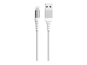 Force Power - Câble Lightning - USB mâle pour Lightning mâle - 2 m - blanc - FPLIAMFI2MW - Câbles spéciaux