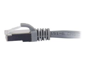 C2G Cat6a Booted Shielded (STP) Network Patch Cable - Cordon de raccordement - RJ-45 (M) pour RJ-45 (M) - 1 m - STP - CAT 6a - moulé, sans crochet, bloqué - gris - 89901 - Câbles à paire torsadée