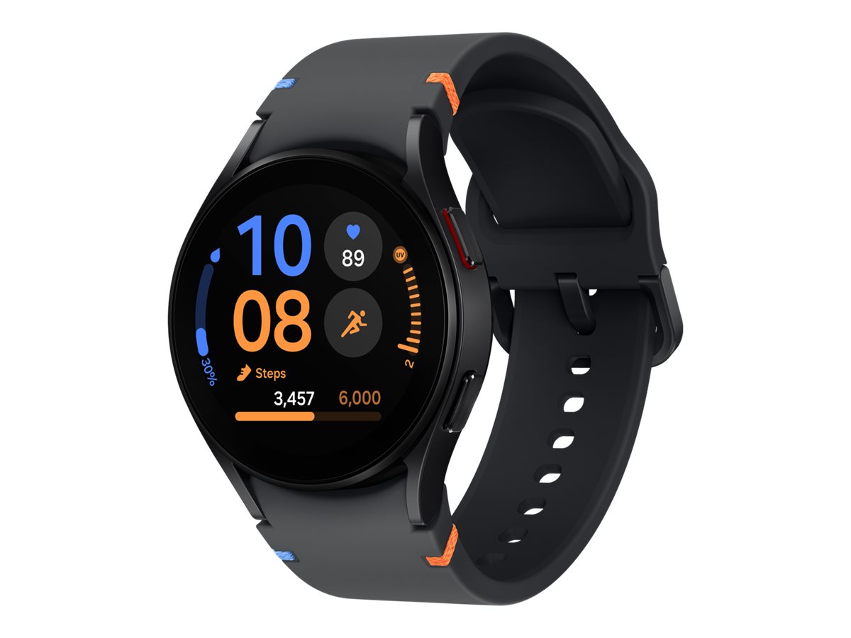 Samsung Galaxy Watch FE - 40 mm - montre intelligente avec bande sport - affichage 1.2" - 16 Go - Bluetooth, Wi-Fi, NFC - 26.6 g - noir - SM-R861NZKAXEF - Montres intelligentes