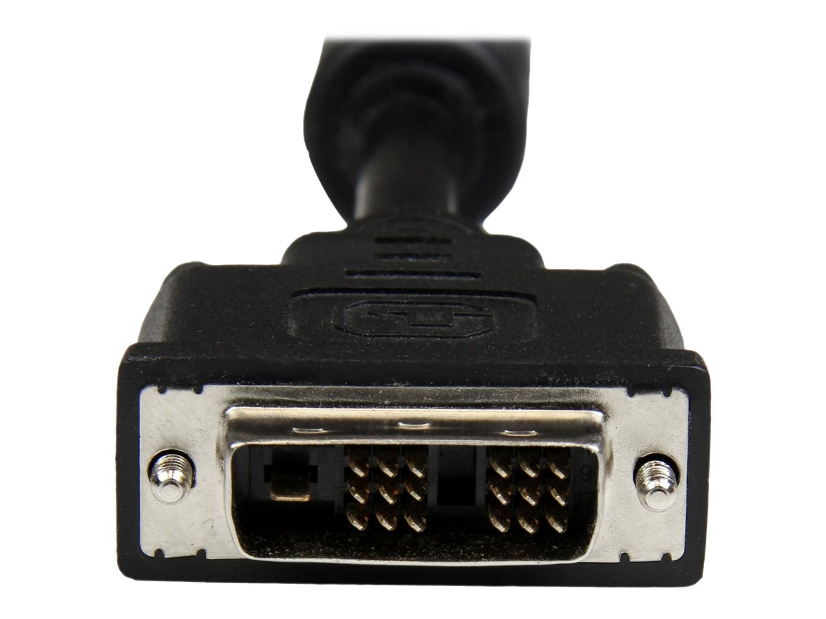 StarTech.com Câble DVI-D Single Link de 5 m - Cordon vidéo DVI vers DVI pour écran numérique - M/M - 1920x1200 - Noir - Câble DVI - liaison simple - DVI-D (M) pour DVI-D (M) - 5 m - moulé, vis moletées - noir - DVIDSMM5M - Câbles vidéo