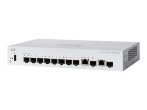 Cisco Business 350 Series CBS350-8S-E-2G - Commutateur - C3 - Géré - 8 x Gigabit SFP + 2 x combo Gigabit Ethernet / SFP Gigabit - Montable sur rack - CBS350-8S-E-2G-EU - Concentrateurs et commutateurs gigabit