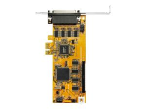 StarTech.com Carte série PCI Express à 8 ports avec UART 16550 - Adaptateur série - PCIe profil bas - RS-232 x 8 - jaune - Conformité TAA - PEX8S1050LP - Adaptateurs réseau filaires