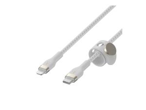 Belkin BOOST CHARGE - Câble Lightning - 24 pin USB-C mâle pour Lightning mâle - 3 m - blanc - CAA011BT3MWH - Accessoires pour systèmes audio domestiques