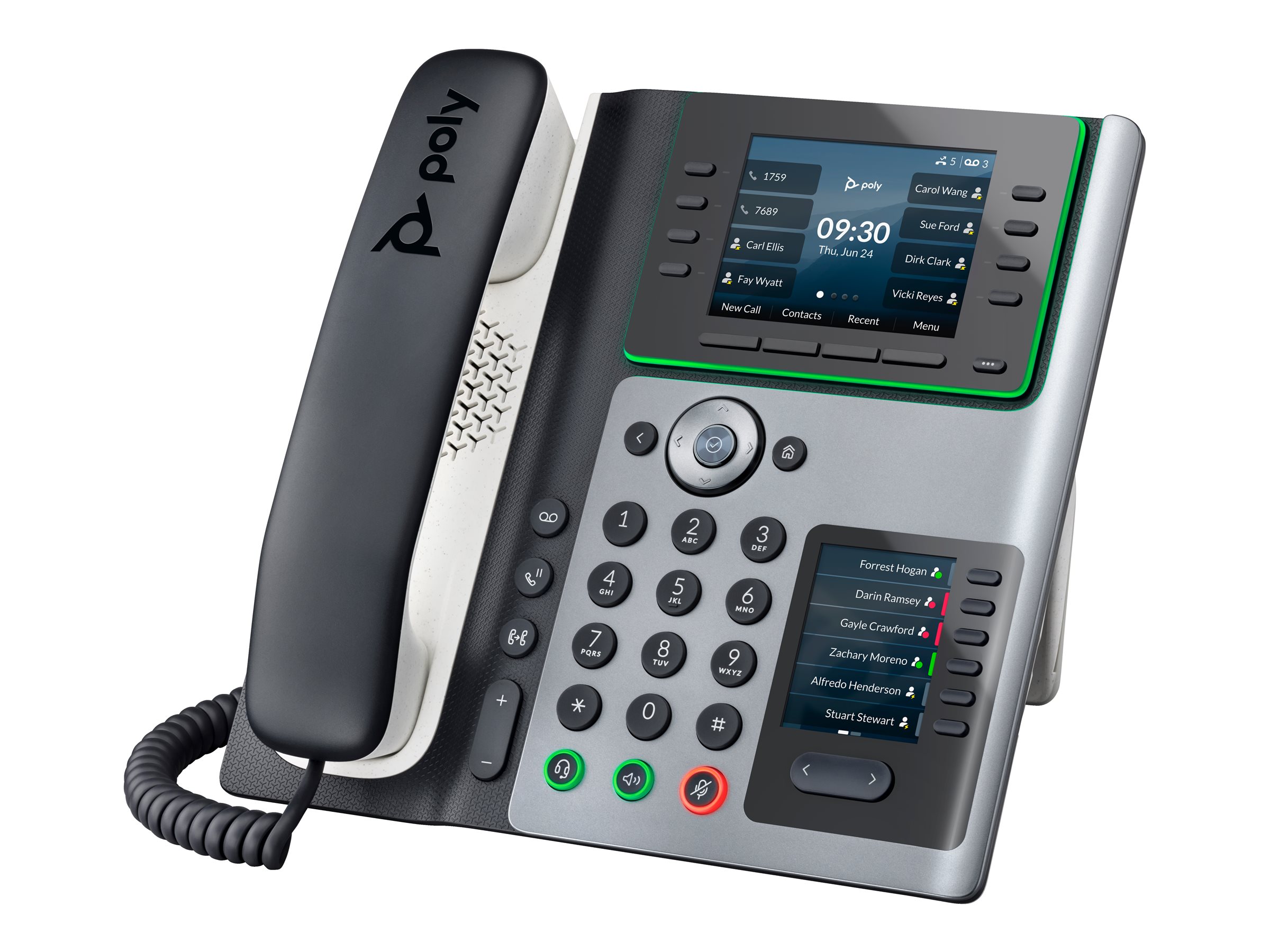 Poly Edge E450 - Téléphone VoIP avec ID d'appelant/appel en instance - (conférence) à trois capacité d'appel - SIP, SDP - 82M90AA - Téléphones filaires