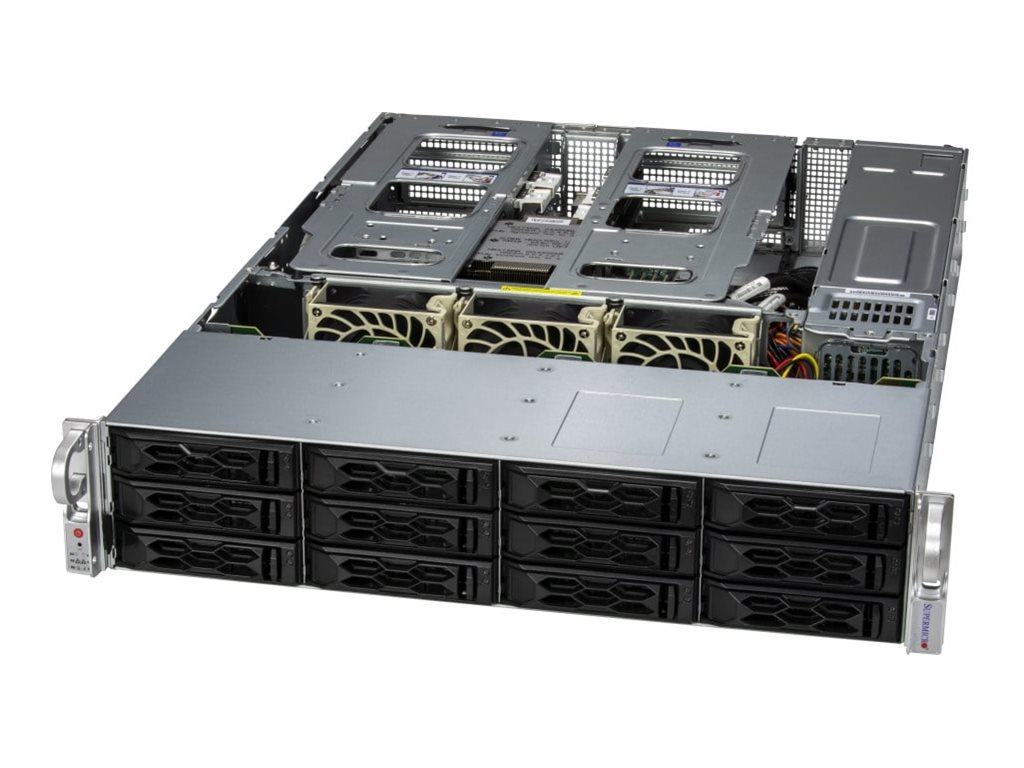 Supermicro CloudDC A+ 2015CS-TNR - Serveur - Montable sur rack 2U - 1 voie - 1 x séries EPYC 9004 9124 / jusqu'à 3.7 GHz - RAM 32 Go - SATA - hot-swap 2.5", 3.5" baie(s) - SSD 400 Go - NVMe - aucun graphique - Gigabit Ethernet - Aucun SE fourni - moniteur : aucun - avant noir, corps argenté - 8801413737 - Serveurs rack