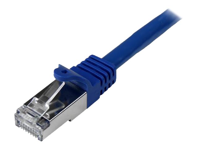 StarTech.com Câble réseau Cat6 blindé SFTP sans crochet - 5 m Bleu - Cordon Ethernet RJ45 anti-accroc - Câble patch - Cordon de raccordement - RJ-45 (M) pour RJ-45 (M) - 5 m - SFTP / 50 micromètres - CAT 6 - moulé, sans crochet - bleu - N6SPAT5MBL - Câbles à paire torsadée
