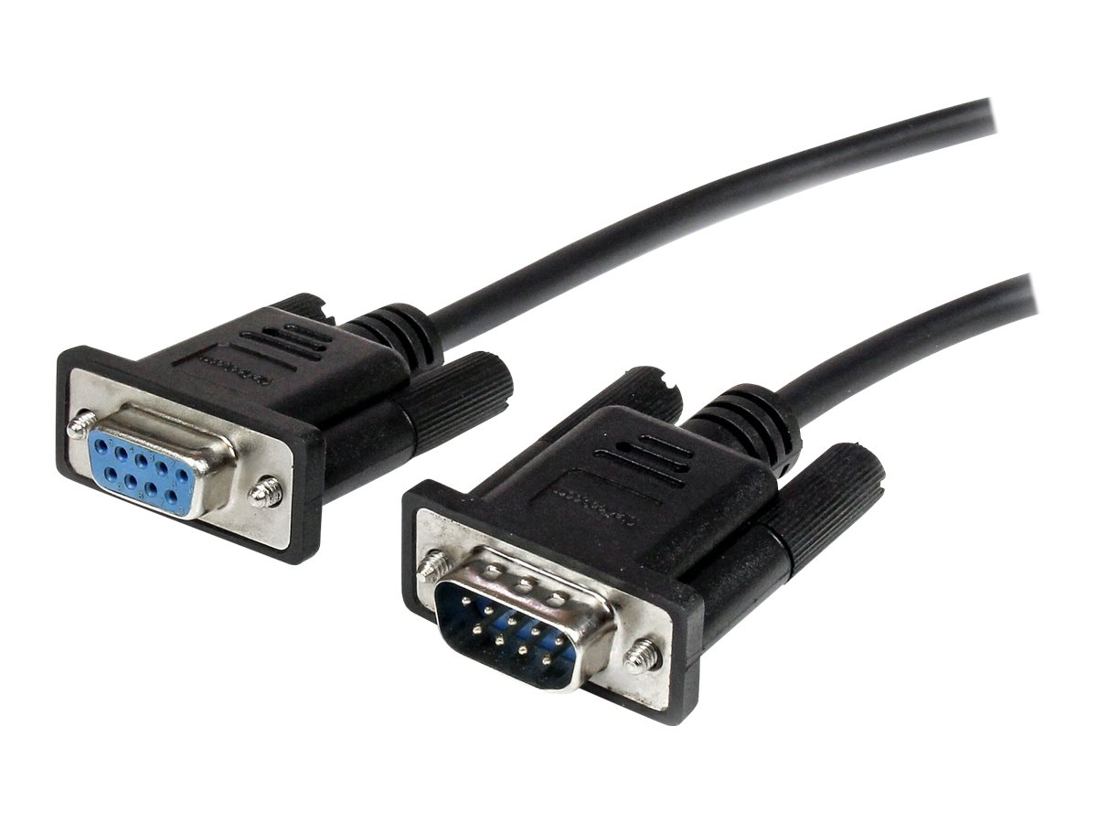 StarTech.com Cable serie DB9 RS232 noir en liaison directe 1 m - M/F - Rallonge de câble série - DB-9 (M) pour DB-9 (F) - 1 m - noir - pour P/N: 1P3FPC-USB-SERIAL, ICUSB2321F, ICUSB2324, ICUSB2324I, ICUSB232IS, ICUSB232V2 - MXT1001MBK - Câbles série