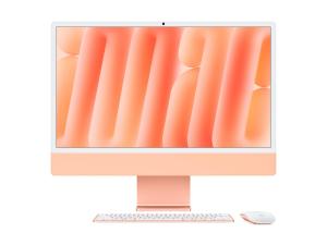 Apple iMac with 4.5K Retina display - Tout-en-un M4 jusqu'à - RAM 16 Go - SSD 256 Go - Apple M4 8-core - IEEE 802.11ax (Wi-Fi 6E), Bluetooth 5.3 - macOS Sequoia 15.0 - moniteur : LED 24" 4480 x 2520 (4.5K) - clavier : US - orange - Z1E8 - Ordinateurs de bureau