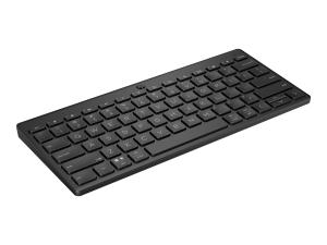 HP 350 Compact Multi-Device - Clavier - sans fil - Bluetooth 5.2 - Français - noir - emballage recyclable - 692S8AA#ABF - Claviers