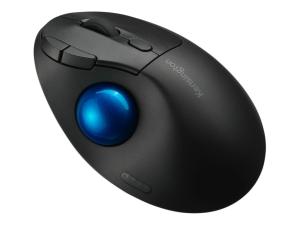 Kensington Pro Fit Ergo TB450 - Boule de commande - ergonomique - optique - 7 boutons - sans fil - 2.4 GHz, Bluetooth - récepteur sans fil USB - K72194WW - Dispositifs de pointage