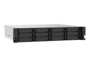 QNAP TS-1273AU-RP - Serveur NAS - 12 Baies - rack-montable - SATA 6Gb/s - RAID RAID 0, 1, 5, 6, 10, JBOD, disque de réserve 5, 6 disques de secours, disque de réserve 10 - RAM 8 Go - Gigabit Ethernet / 2.5 Gigabit Ethernet - iSCSI support - 2U - TS-1273AU-RP-8G - NAS